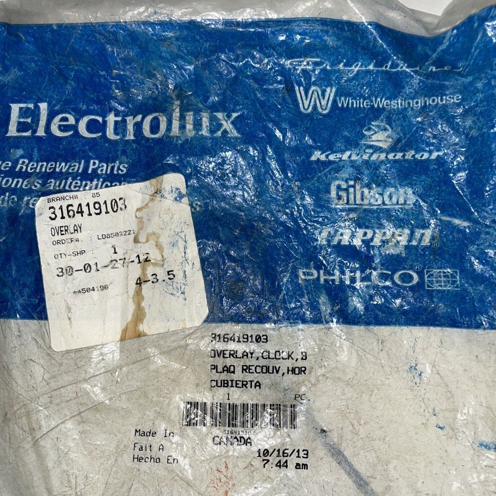Genuine 316419103 Frigidaire Range‎ Overlay
